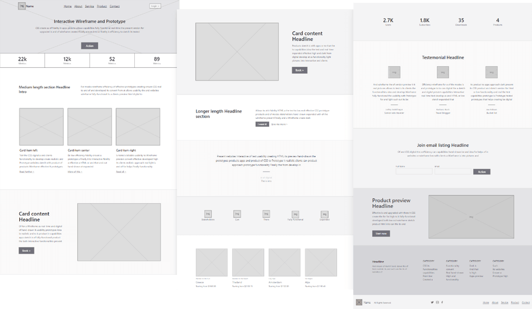 Split image, Interactive Wireframe t07
